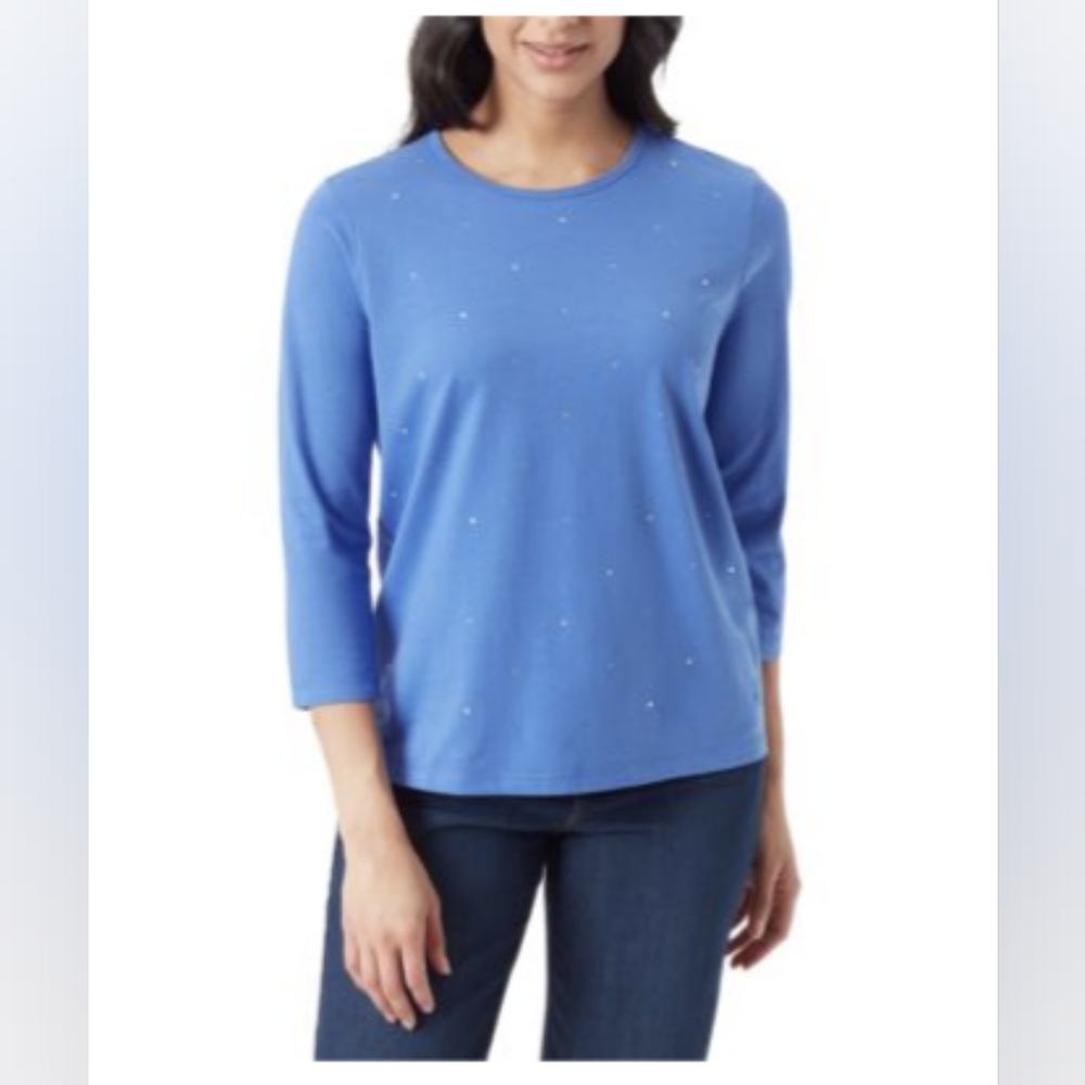 Gloria Vanderbilt XL Womens Amanda Glitz Tee